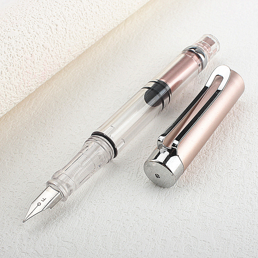 student Fountain Pen Transparent Piston Fountain Pen Demonstrator Fountain Pen: T / EF