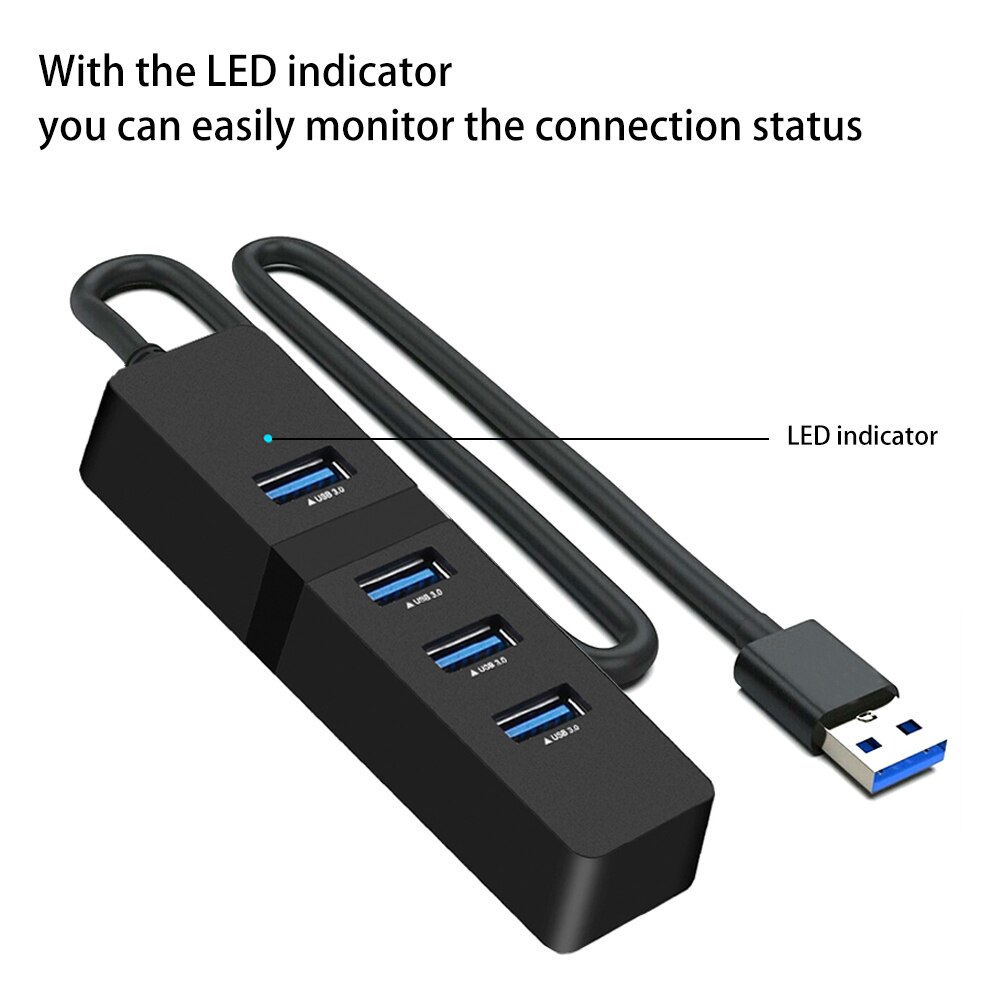 Usb 3.0 Hub Usb Hub 3.0 Multi Usb Splitter 3 Hab Gebruik Power Adapter 4 Port Meerdere Expander 2.0 USB3 hub Met Switch Voor Pc