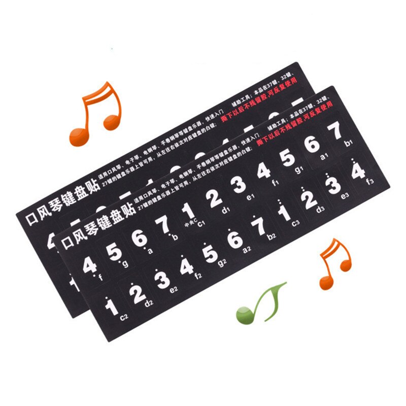 Arrivals Melodica Keyboard Stickers 37/32/27 Key Phonetic Symbols Paster for Melodica Electronic Organ/piano Begginners