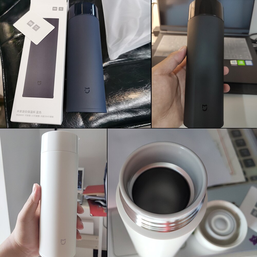 Xiaomi mijia termos i rustfritt stål 350ml bærbare vakuumkolber isolasjon termoser termisk kald isolasjon flaske vannkopp