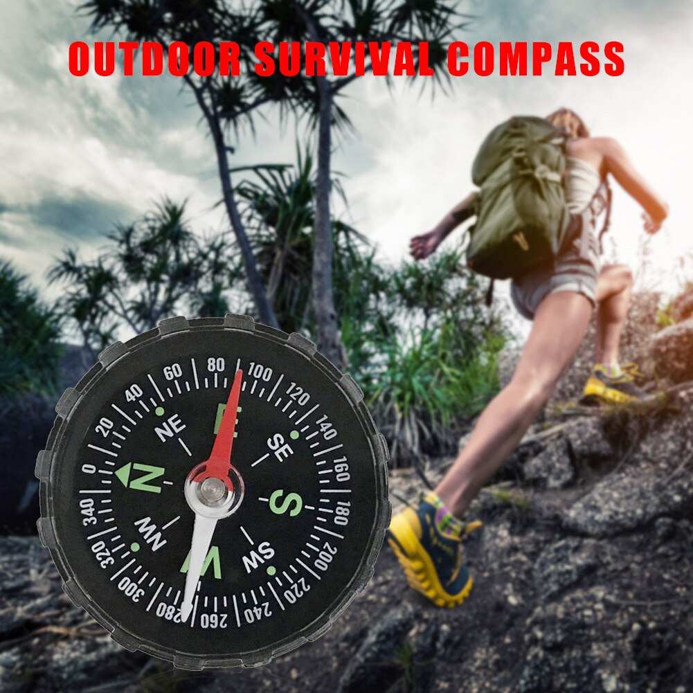 Portable Mini Precise Compass Practical Guider for Camping Hiking Navigation Survival Button Compass 45x45x11mm
