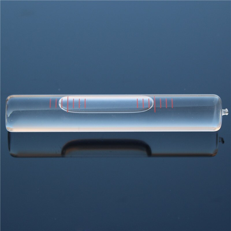 Højpræcision glas niveau boble rørformet vaterpas blisterperler hætteglas diameter 13mm: 13 x 80-0.02