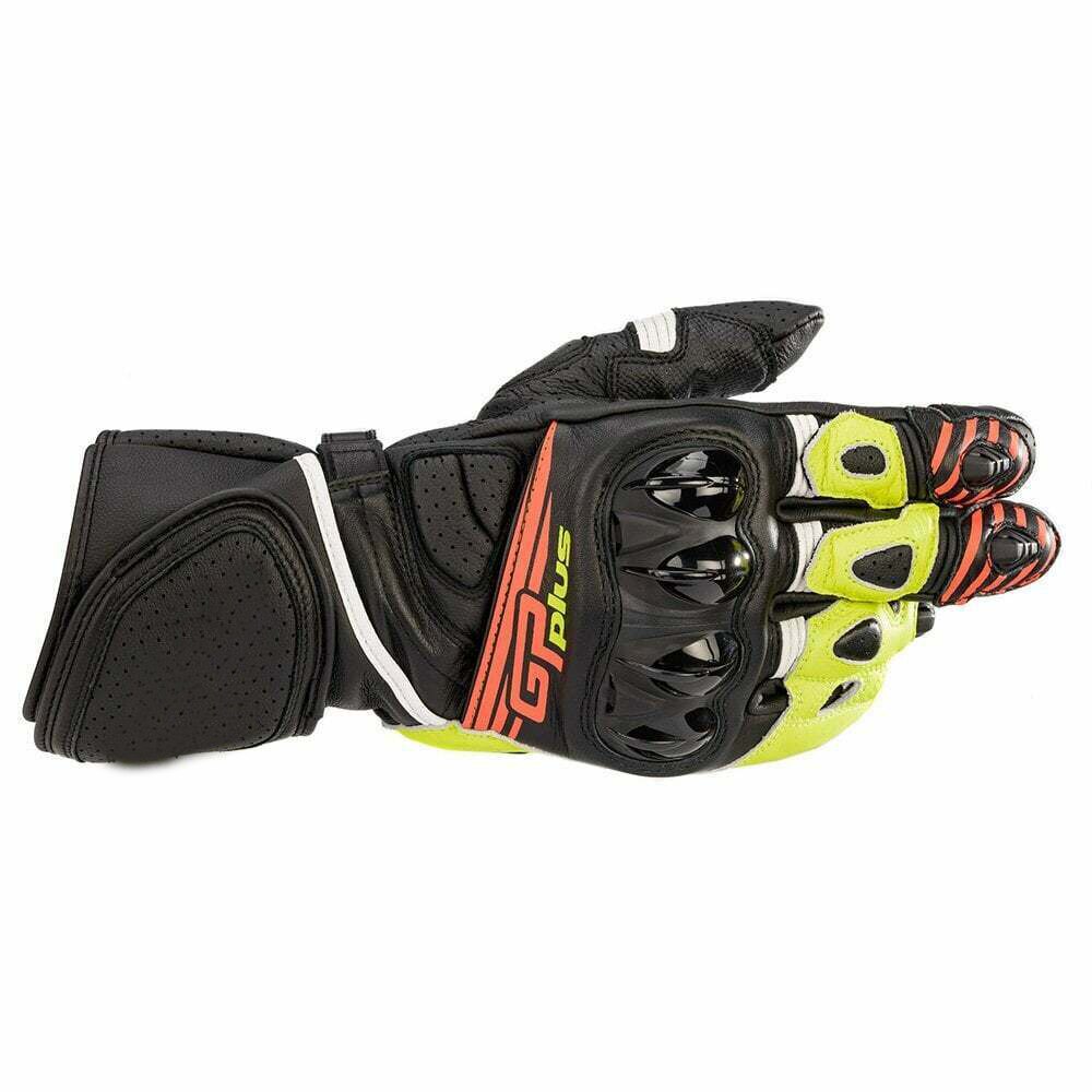 Alpine GP Plus R V2 Leder Handschuhe Motorrad MX Dirt Bike Offroad Motocross Motorrad Reiten Handschuhe guantes luvas: Black Fluo / XXL