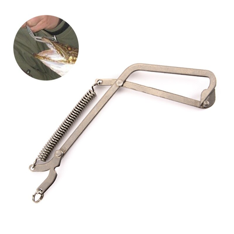 1pc Stainless Steel Crab Grabber Grabbing Tool Clamp Pike Trap Fishing Tackle Lures Catch Crab Accessories Outdoor fishing Tools: Default Title
