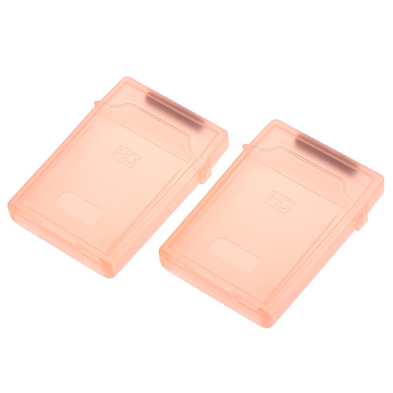 2pcs/set 2.5'' IDE SATA HDD Hard Drive Disk Plastic Storage Box Case Enclosure Cover Dust-proof Non-slip Hard Drive Case Box: OG