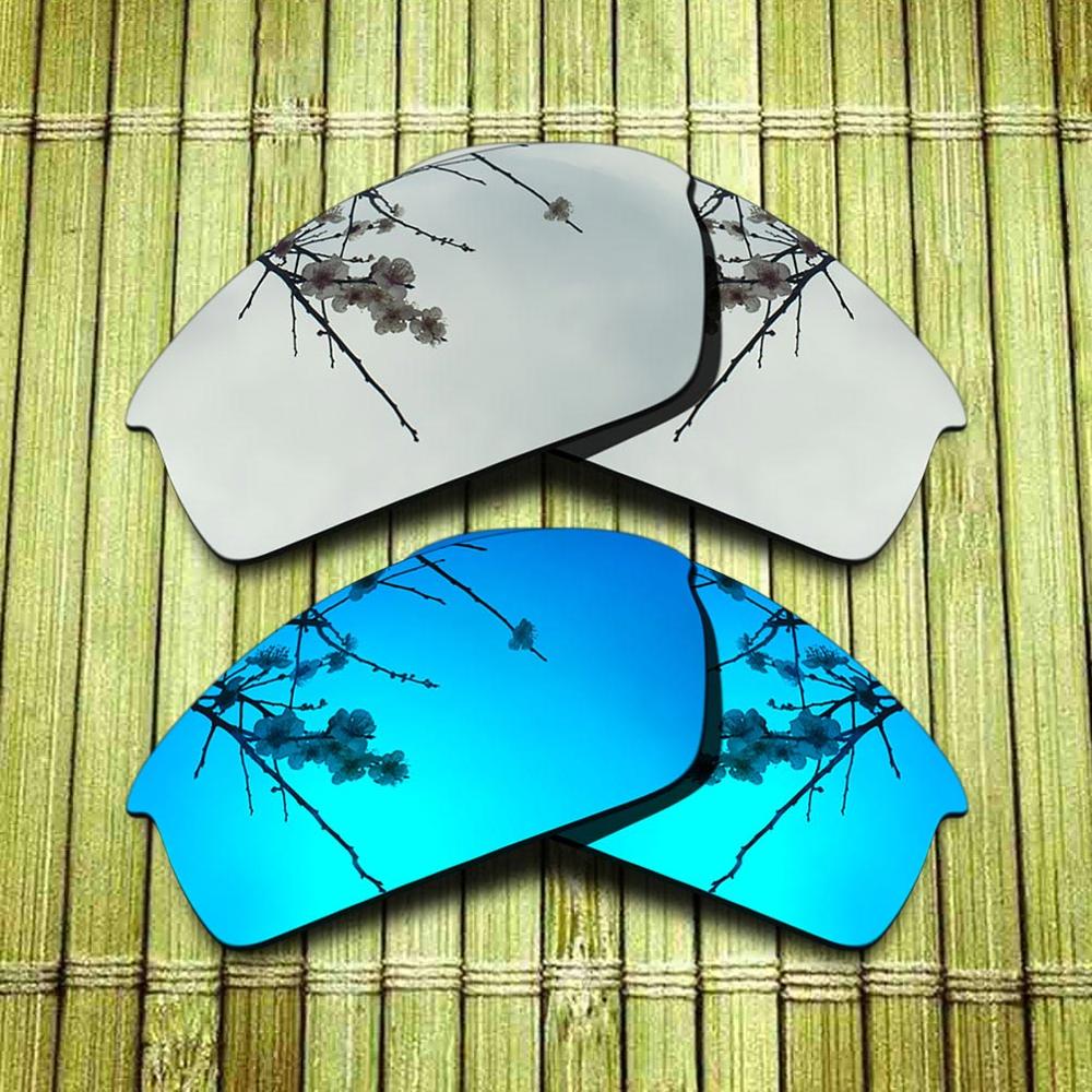 Polarized Replacement Lense For-Oakley Bottlecap Sunglasses Frame True Color Mirrored Coating - Options: 1x Chrome-1x Blue