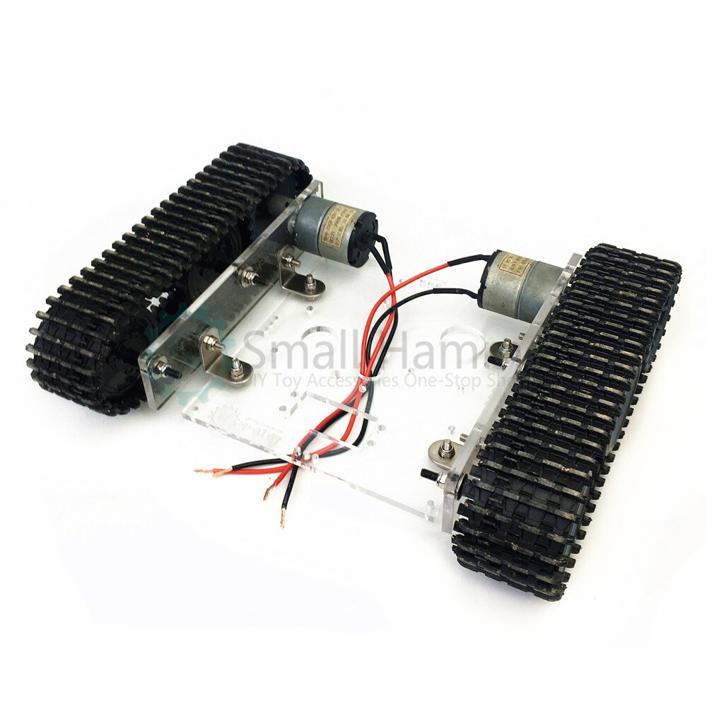 Akryl tank robot chassis  dc9-12v bælte køretøj gør det selv arduino sæt