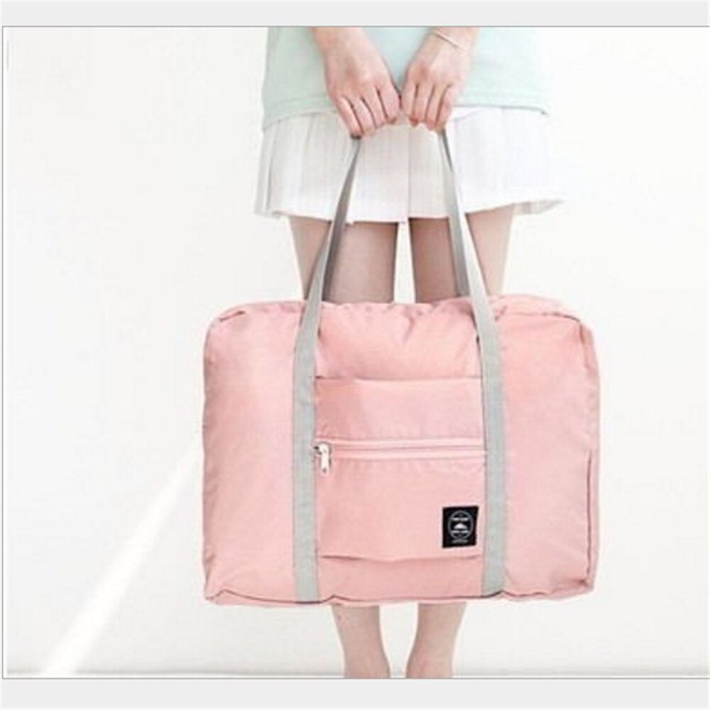 Trolley travel portable folding storage bag: Pink