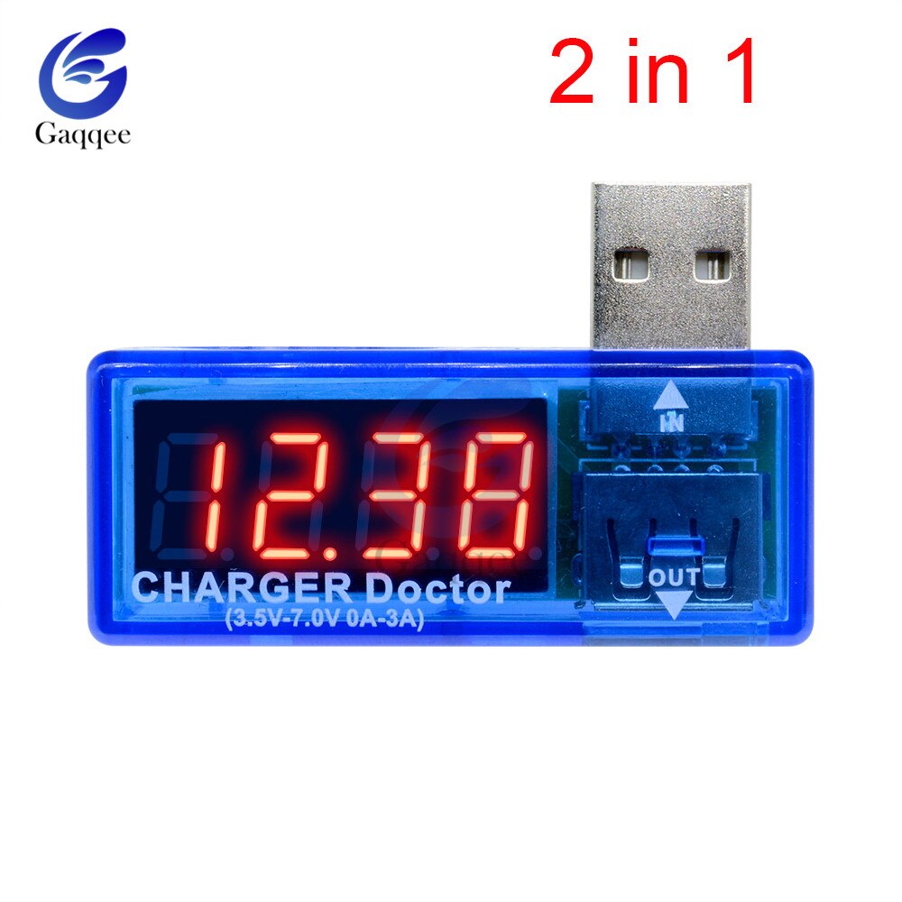 LED Digital Dual USB Port Strom Spannung Lade Test Detektor Tester Batterie Voltmeter Amperemeter Ladegerät Arzt Meter Monitor: Type 1