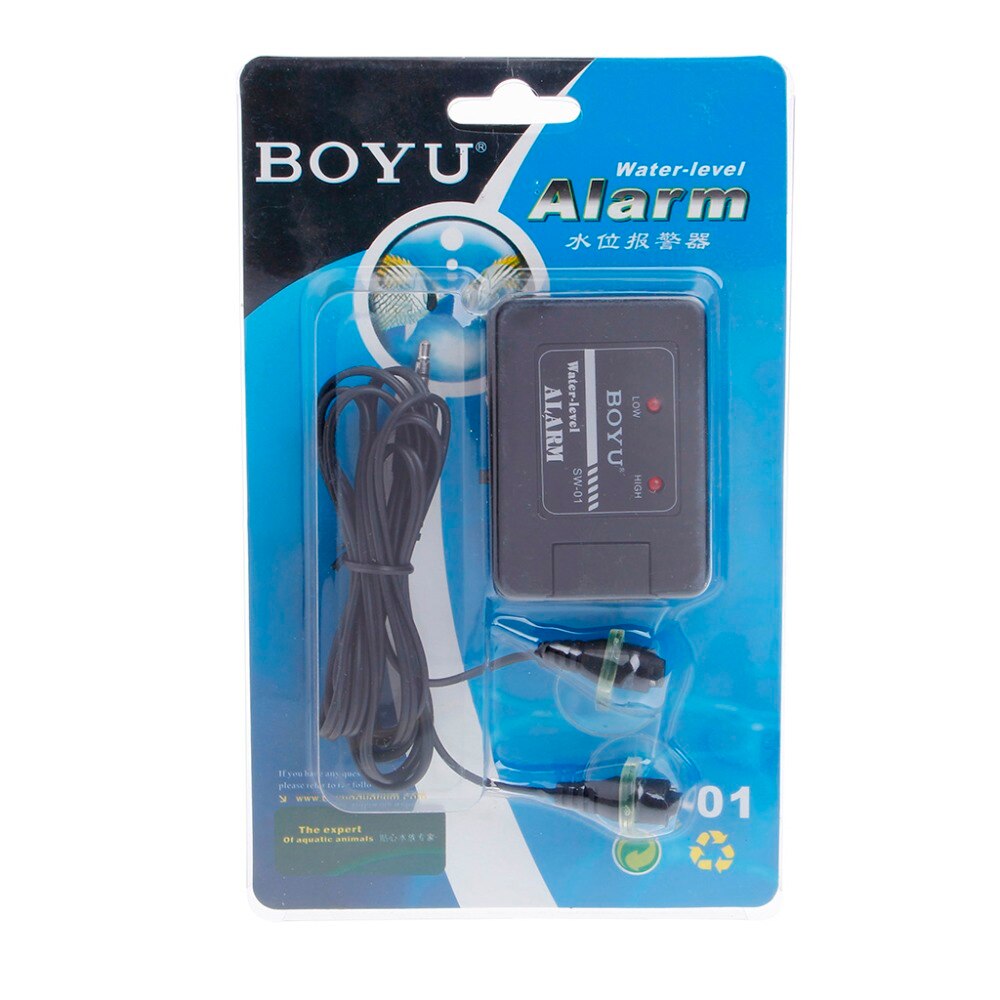 High/Low Water Level Alarm With Probe Splitter Cable For Fish Tank Aquarium Supplies Black C42