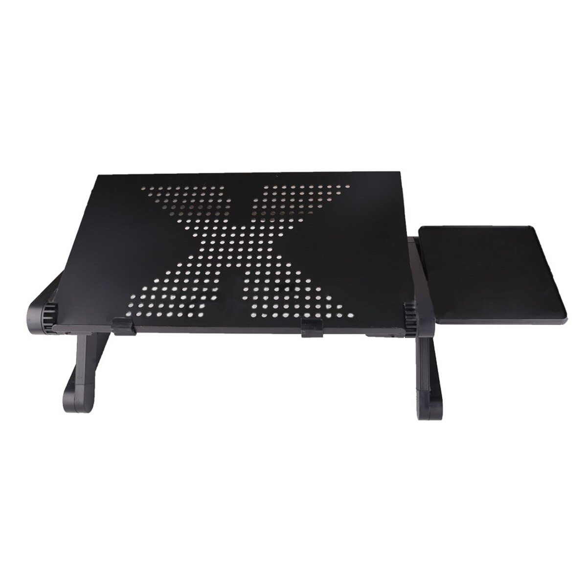 Adjustable Laptop Stand Aluminum Alloy Bed Table Stand Foldable Legs Laptop Notebook Riser Reading Holder Tray with Mouse Pad