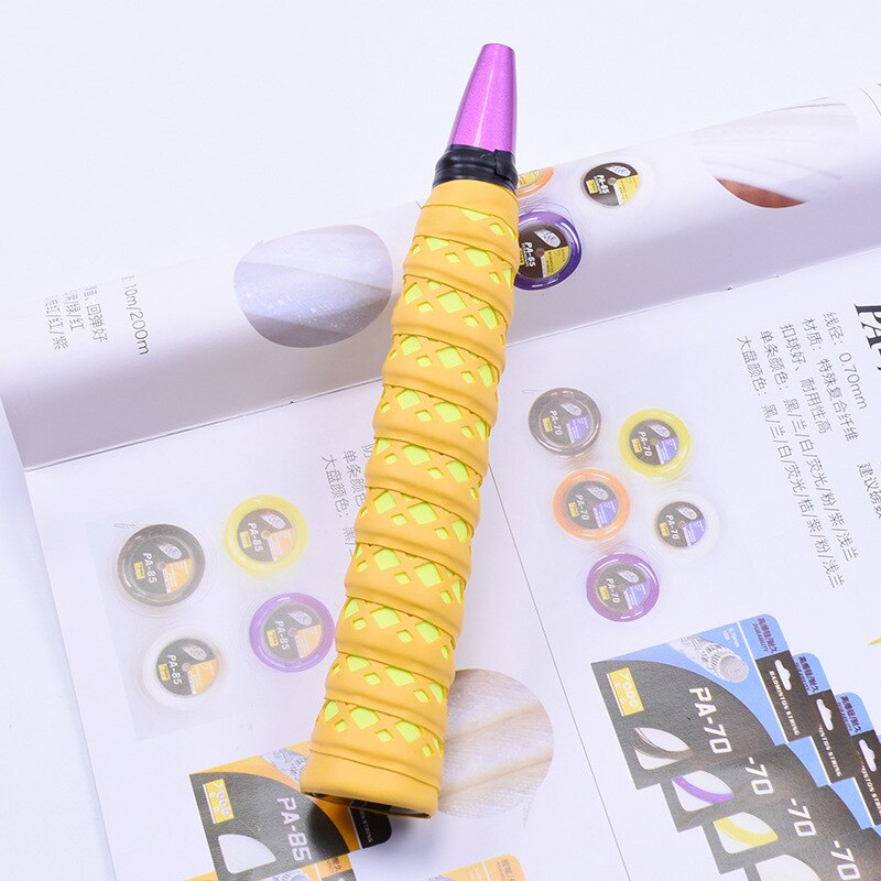 Badminton Rackets OverGrips Tennis Racquet Wraps Fishing Overgrip Anti-slip Keel Grips Hand Glue Elasticity 752OLE: yellow