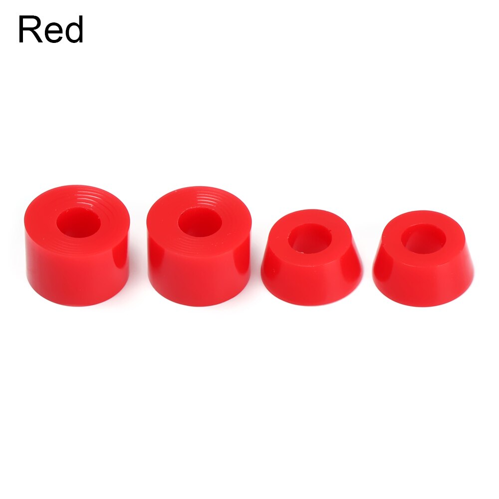 4Pcs Skateboard Bushing Truck Wheels Axle Bushings Scooter PU Cushion Dancing Longboard Skateboard Shockproof Accessories: Red