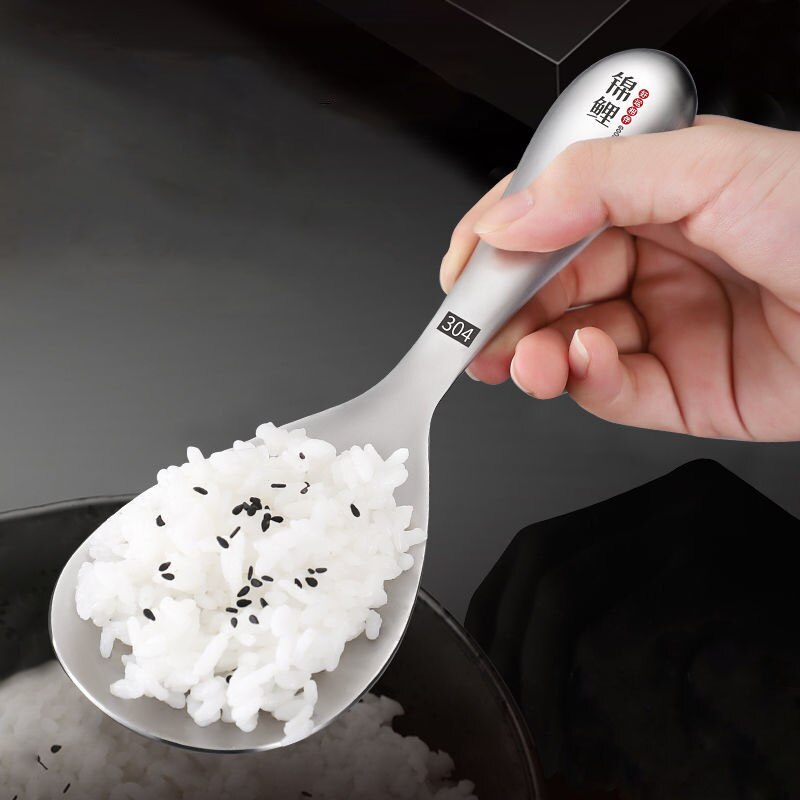 Rijst Opscheplepel Rvs Lange Steel Soep Pap Rijst Scoop Servies Lepel Servies Keuken Gereedschap Rijst Schop