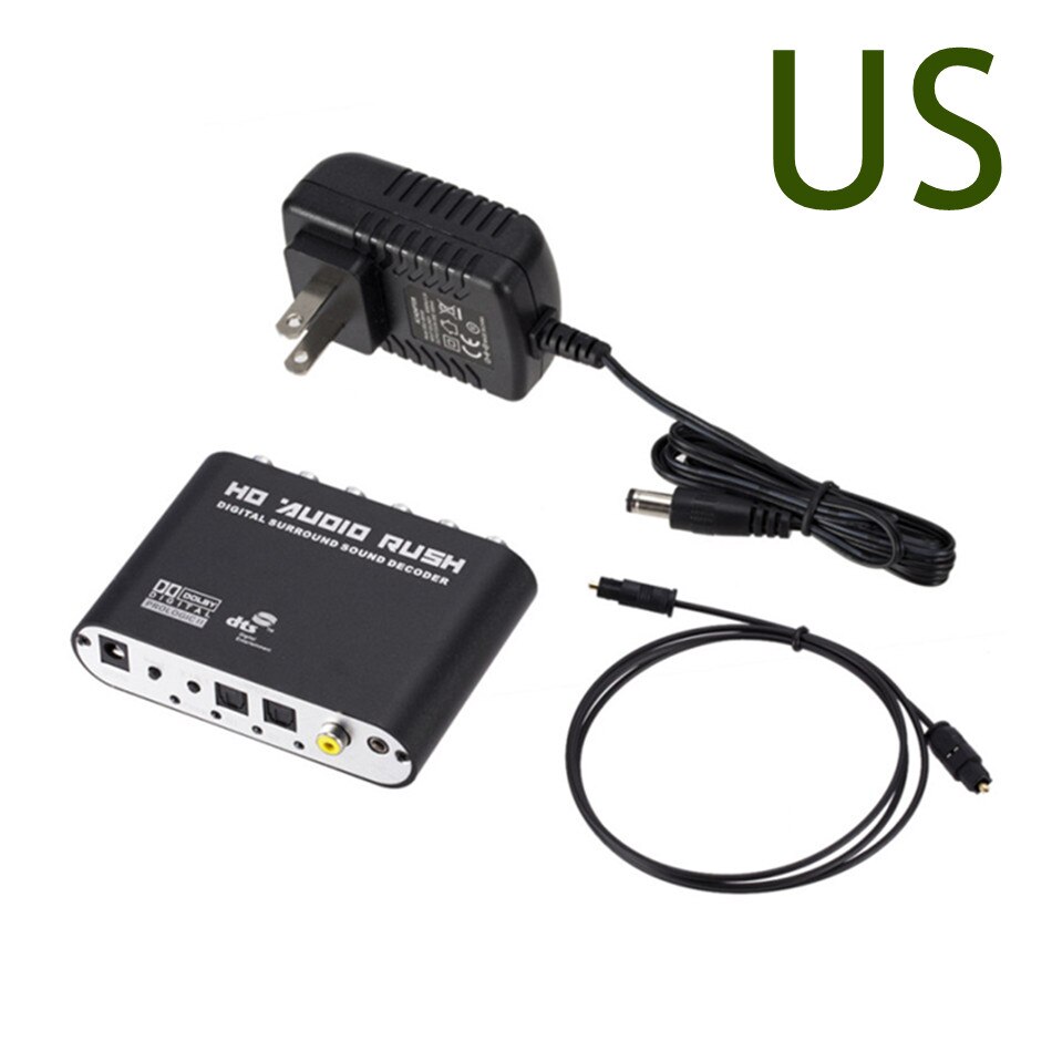 Wvvmvv  ac3 audio digital-analog 5.1- kanal stereo dac-wandler optisch spdif koaxial aux 3.5mm to 6 rca decoder verstärker: Mit uns stecker