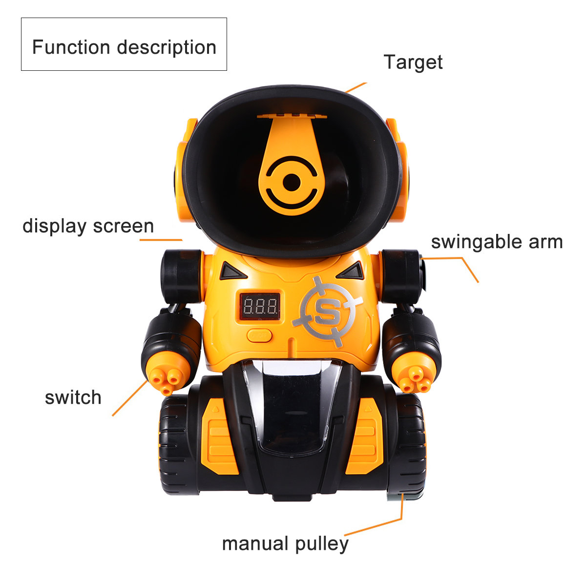 Tiro aerodinamico bambini educativi giocare bambini divertente Robot Battle Model (blu, senza batteria)