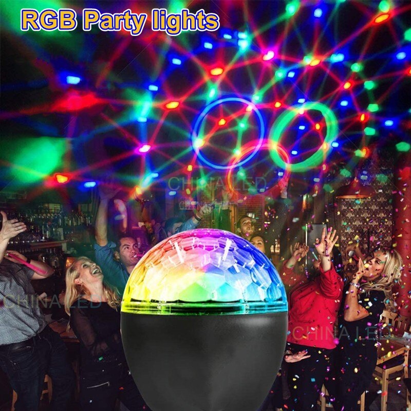 LED Stage Light Disco Ball Magic Effect Lamp Mini Led Switch Ball USB Crystal Flash DJ KTV Car Bar Party Lights