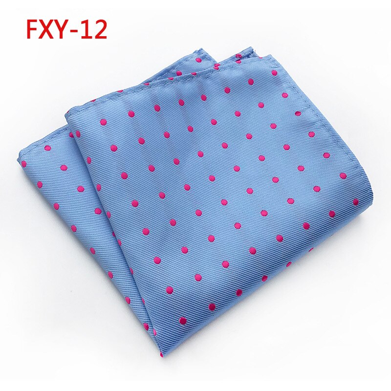 18 Colors Mens Pocket Square Dot Handkerchief Hanky for Men Business Wedding Suit Hanky 25cm*25cm: FXY12