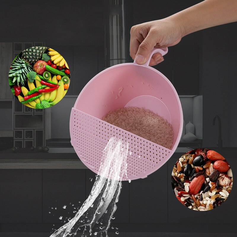 5 stk plast ris bønner ærter vask filter si kurv si afløb køkken rengøring gadget farve tilfældig
