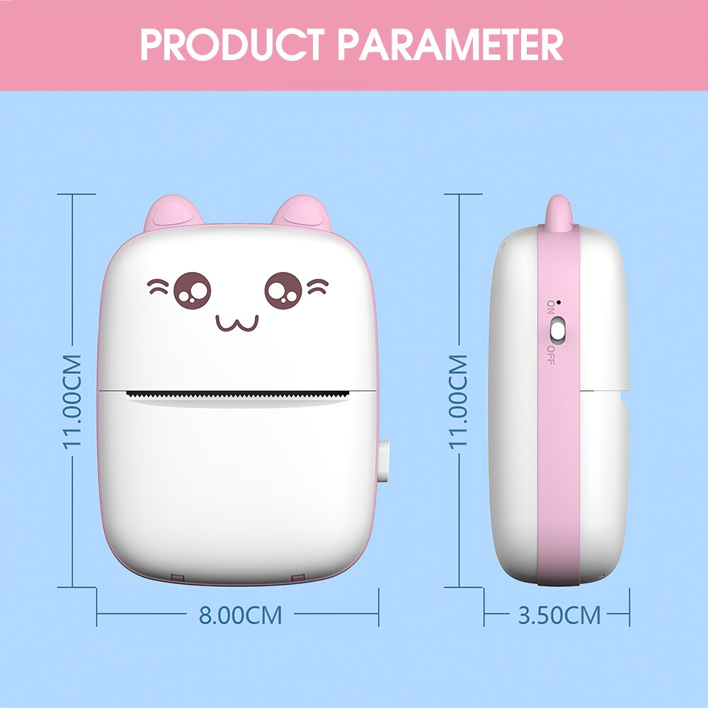 SPASH Portable Thermal Printer Mini Wireless Bluetooth Instant Print Camera Student Wrong Question Printer with Printer Paper