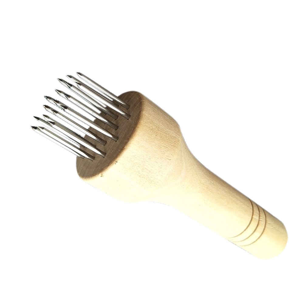 Cooking Mini Pork Sharp Dinner Meat Tenderizer Kitchen With Wooden Handle Stainless Steel Needle Tools Beaf Steak