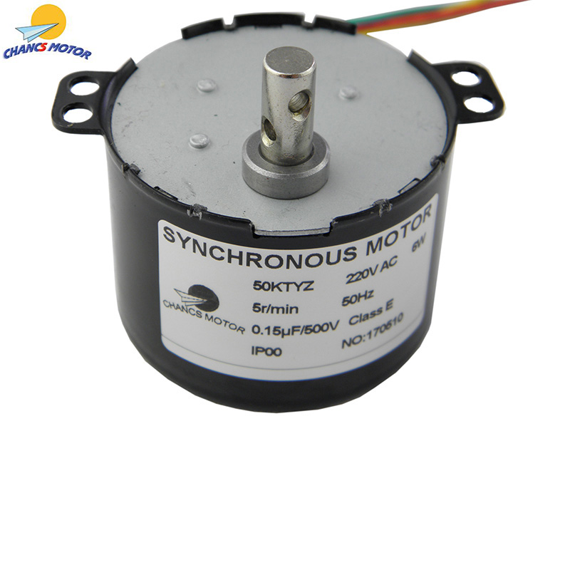 CHANCS 50KTYZ AC 220V Synchronous Electric Motor 5RPM 6W Geared Motor