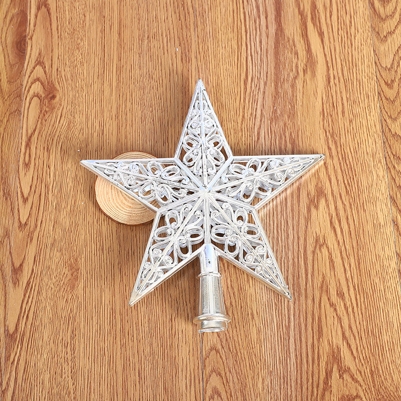 Christmas Ornament Christmas Tree Star Topper Star Party Decoration Tree Toppers Decorchraitmas Supplies Favors Patriotic: Light Grey