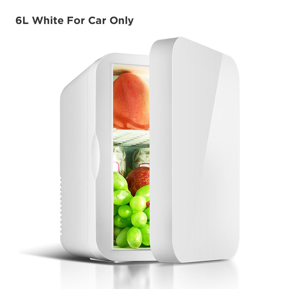 12V Car Mini Refrigerator Small 6L Refrigerator 220V Single Door Car Home Dual-Use Thermoelectric Mini Fridge Cooler Warmer: 12V