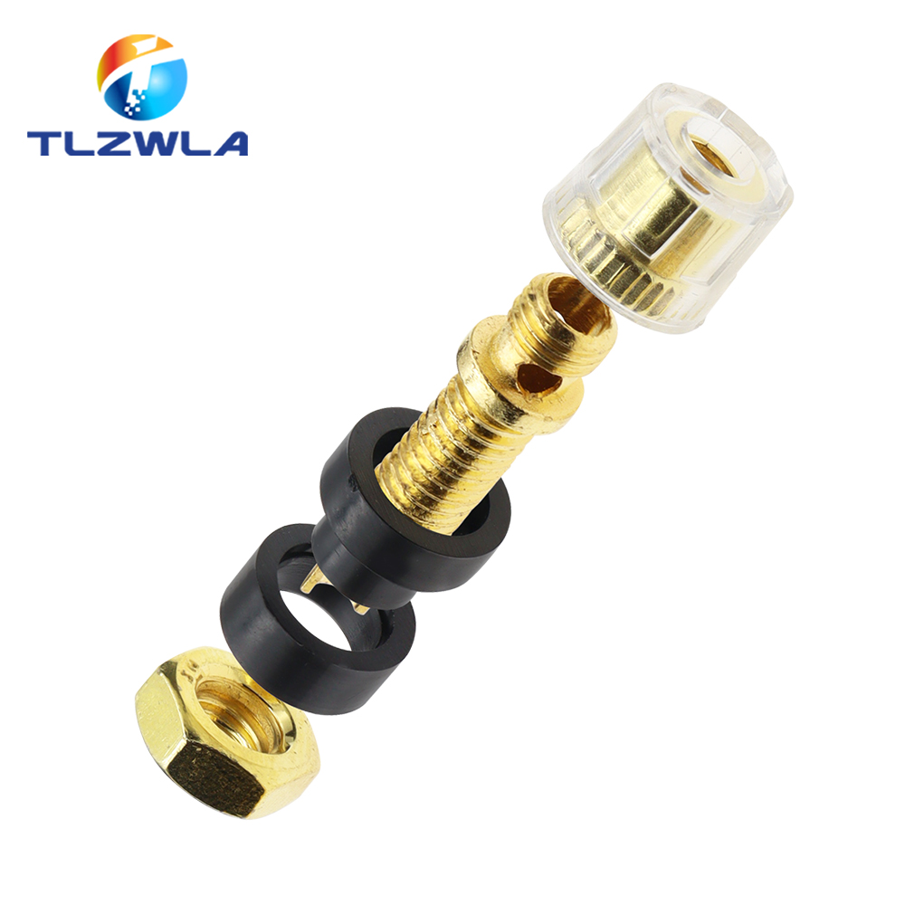 Terminal de latón de 2 piezas para amplificador, conector Banana de 4mm, CD, Audio, altavoz, poste de encuadernación, hilo de 31MM