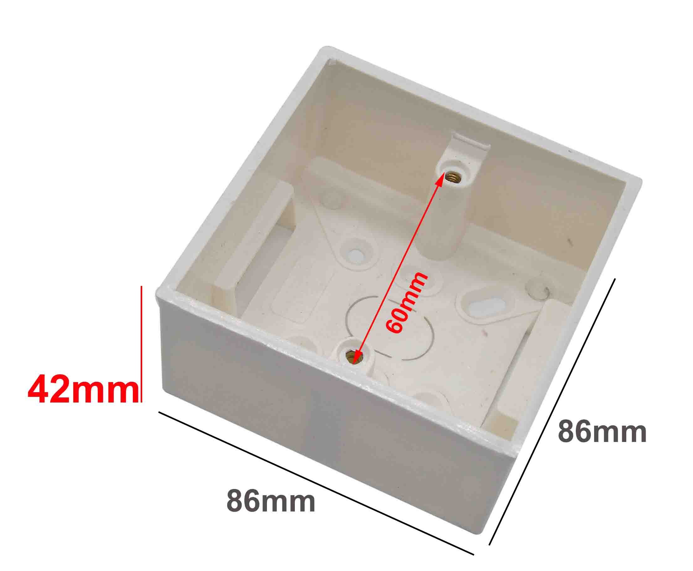 Caja Universal de montaje en pared con 86 tipos, caja de montaje en superficie para profundidad de 35mm/42mm/50mm opcional