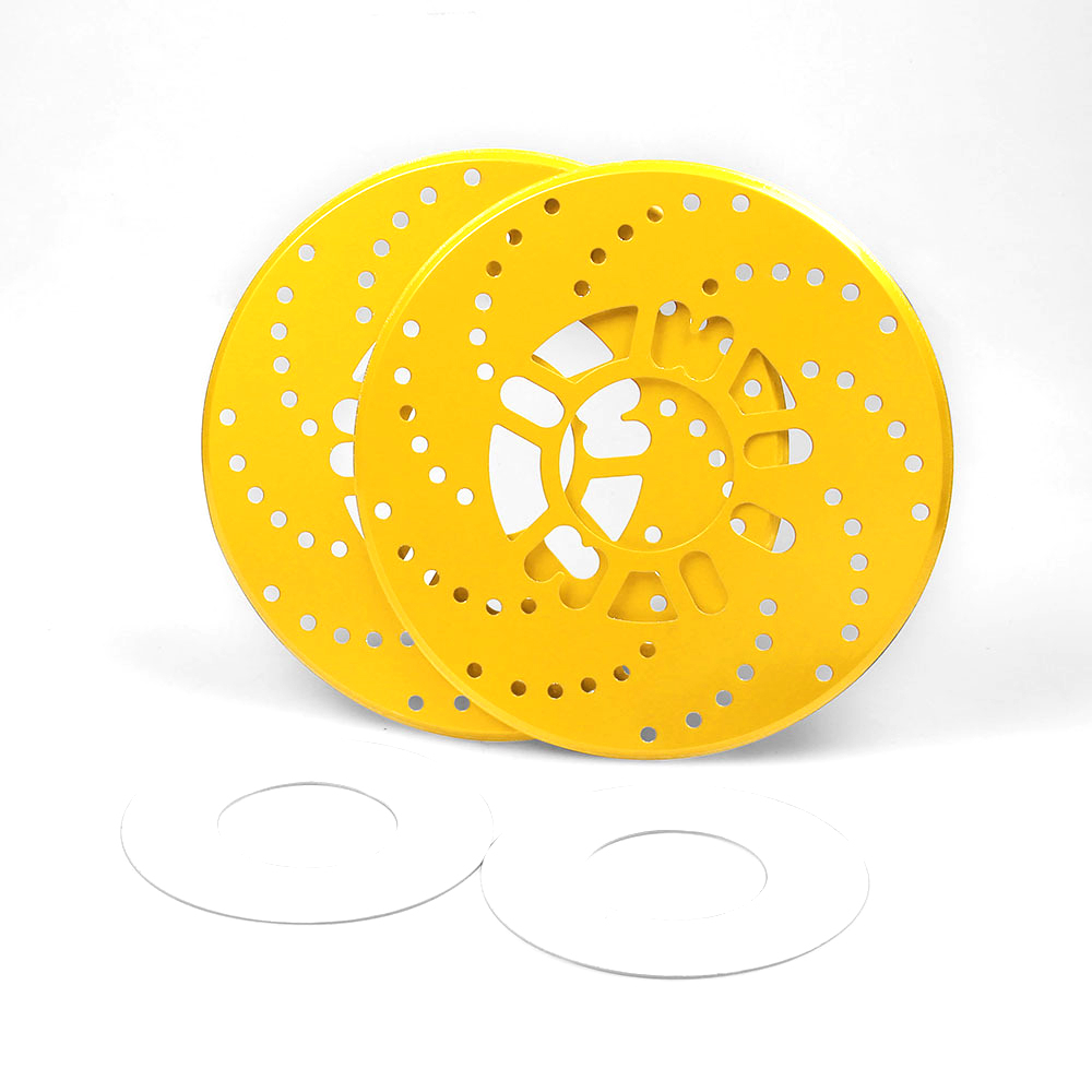 Freno de tambor de aleación de aluminio de 26cm, cubierta decorativa de freno de disco para coche, para freno de tambor de 14 pulgadas, accesorios para modificación de automóviles 1 par