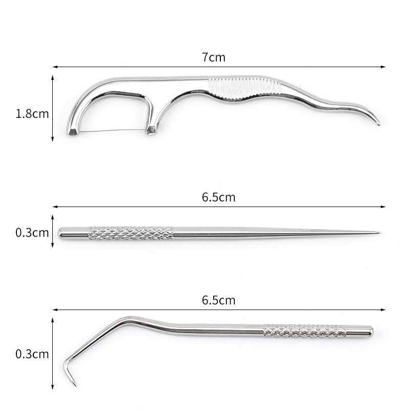Ensemble de sacs à cure-dents portables en titane, avec supports en métal réutilisable pour les pique-niques en plein air et le Camping