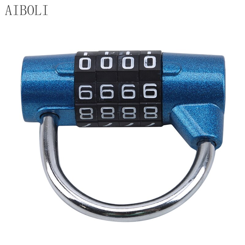 schwer Pflicht 4 wählen-stellige Kombination Schloss nasser Sicherheit Vorhängeschloss draussen Fitnessstudio Sicherheit Code sperren Schwarz