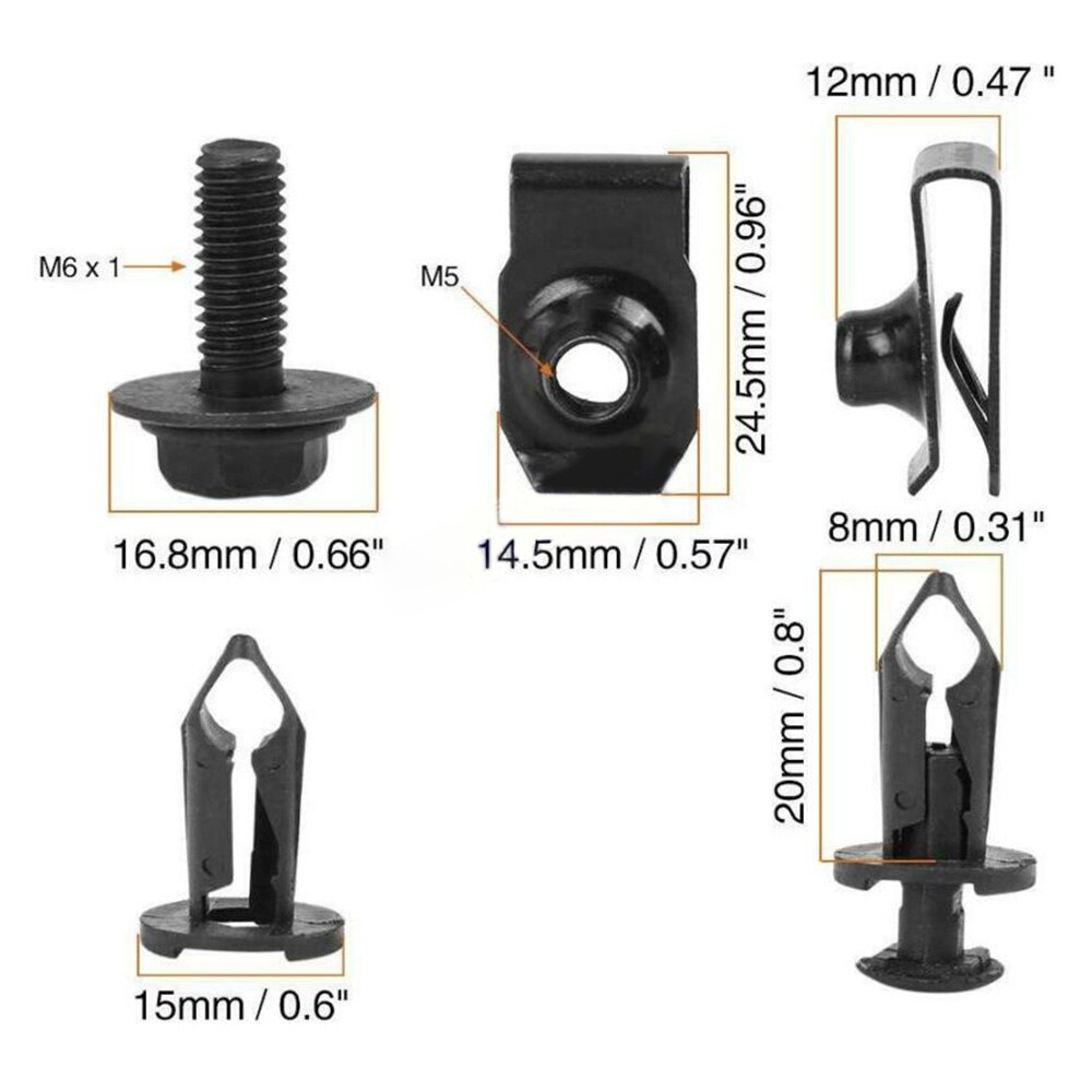 Engine Splash Shield Clips Replacement Durable Fender Bumper For Nissan 350z 370z Model