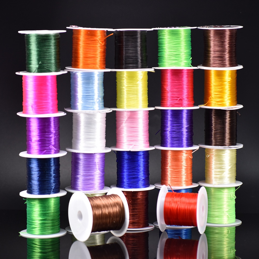 393inch/Roll Strong Elastic Crystal Beading Cord 1mm for Bracelets Stretch Thread String Necklace DIY Jewelry Making Cords Line