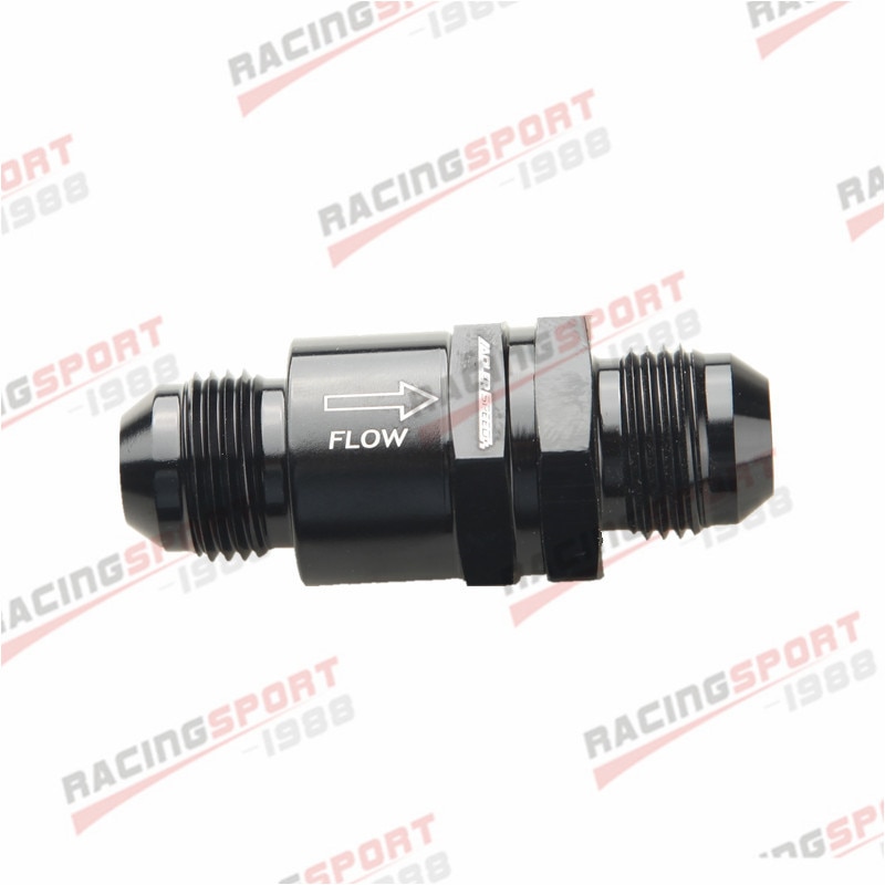 AN8 -8AN Aluminium Non Return One Way Check Valve Fuel EFI Fitting Adapter Black