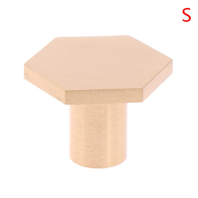 1 Stuks Gold Brass Hexagon Knoppen Kabinet Deurklink Dresser Lade Trekt Home Keuken Meubels Hardware Knoppen Kast: S