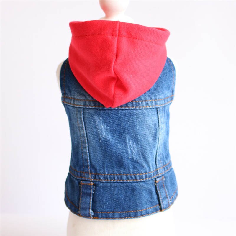 Product Pet Hoodie Jacket For Dog Jeans Spring Dog Clothes Denim T-shirt Puppy Dog Vest Cowboy Cat Coat 10E: S / Silver