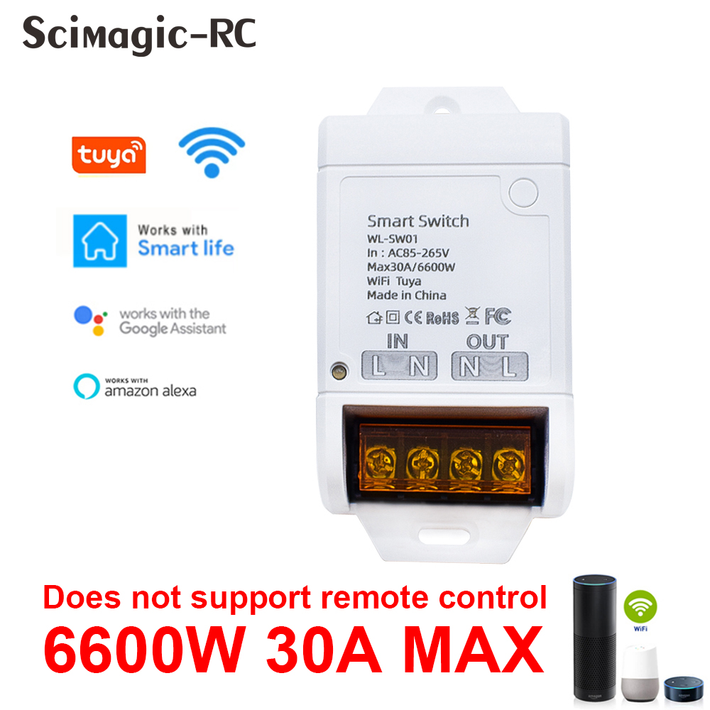 ZIGBEE/WiFi inteligentny przełącznik 30A 6600W/4000W moduł przekaźnika Tuya AC DC 7-32V 85-250V timer automatyka domowa Alexa DIY aplikacja Smartlife: Bundle4