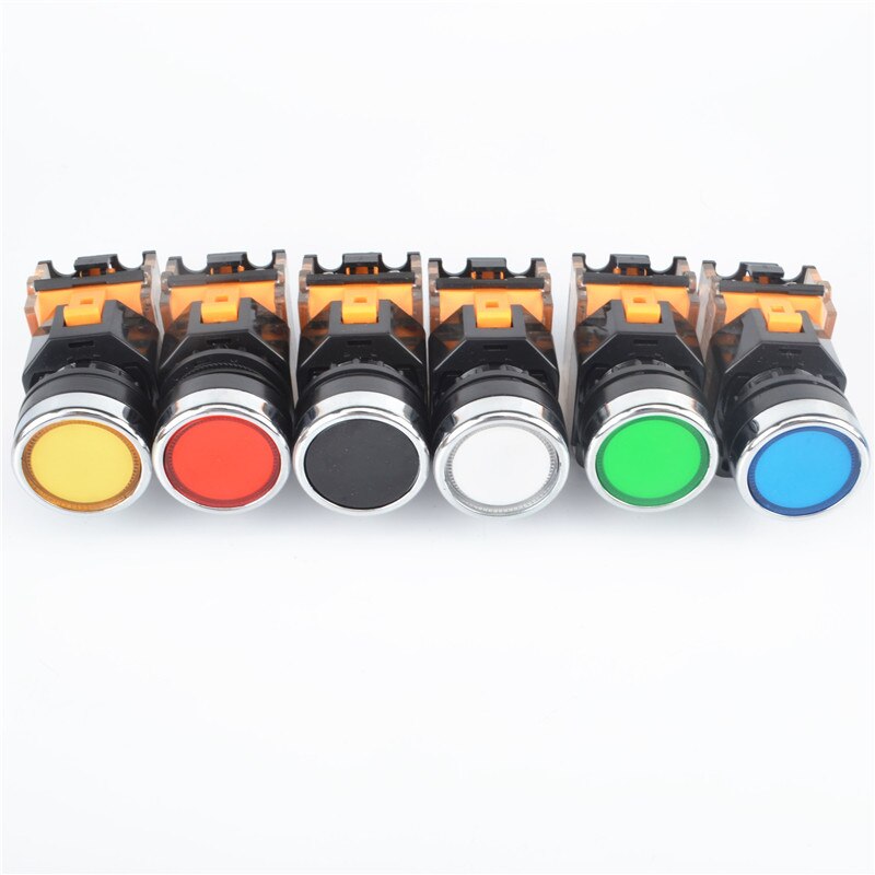 22mm self locking push button switch 1NO+1NC