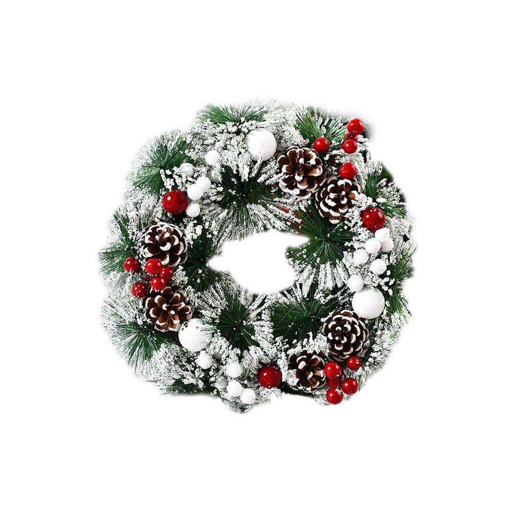 Beautiful Hanging Christmas Wreath Garland Ball Cone Xmas Ornaments Window Door Decoration Year 40a: D