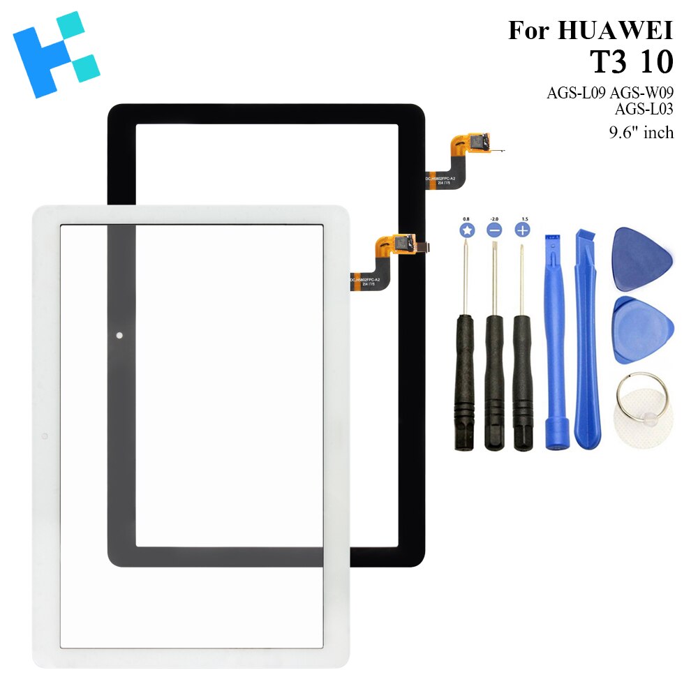 9,6 "para Huawei T3 10 digitalizador AGS-L09 pantalla táctil para Huawei MediaPad T3 10 AGS-W09 AGS-L03 pantalla táctil de cristal digitalizador