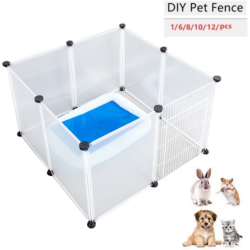 DIY ogrodzenie dla zwierząt 45*35cm plastikowa sieć klatka dla psa hodowla dowolna kombinacja ogrodzenia dla psów dom dla szczeniaka zwierzęta domowe są małe zwierzę klatka dla królika psia buda