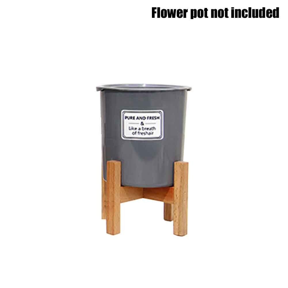 Soporte para maceta de madera para decoración del hogar, no bamboleante, de mediados de siglo, moderno soporte para plantas, bonsái de pie para interiores, exteriores, jardín y oficina