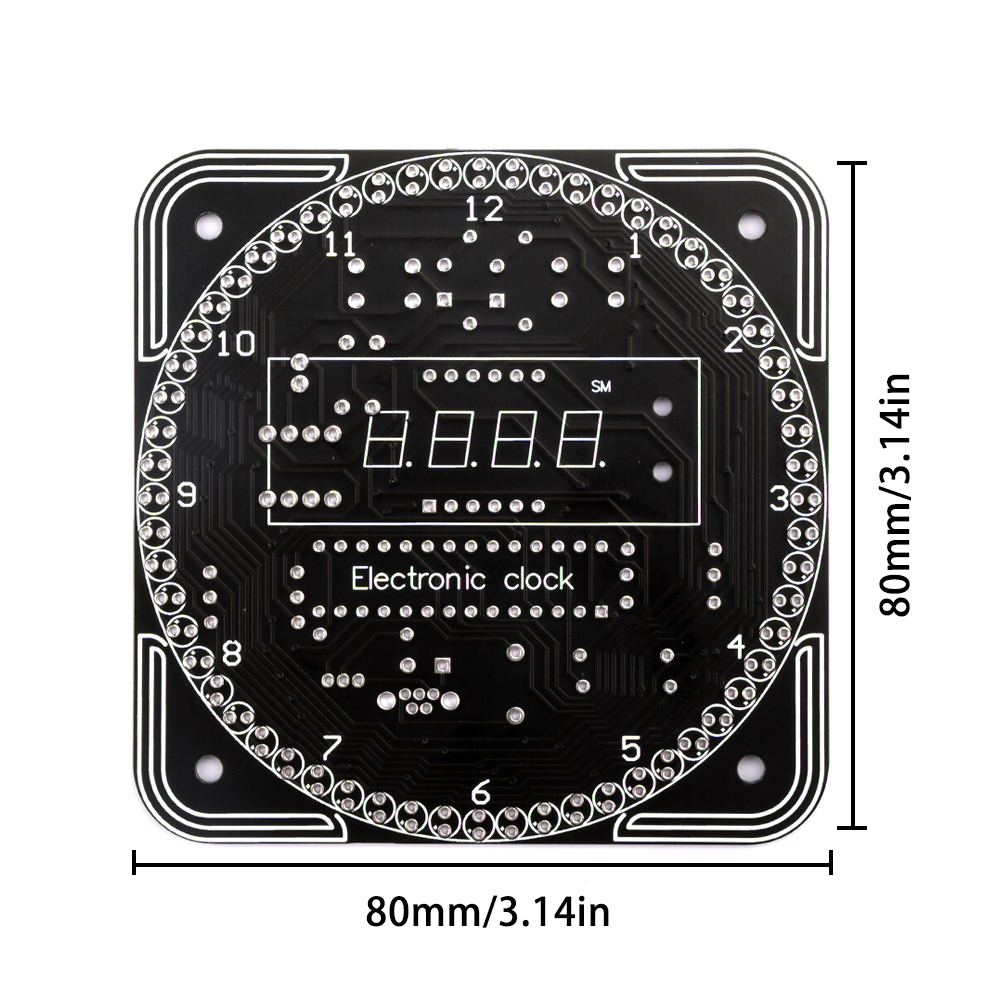 Num￩rique DIY Horloge ￉lectronique Kit Num￩rique LED Module D'affichage Alarme ￉lectronique Horloge Num￩rique Kit 51 SCM Apprentissage Conseil 5V