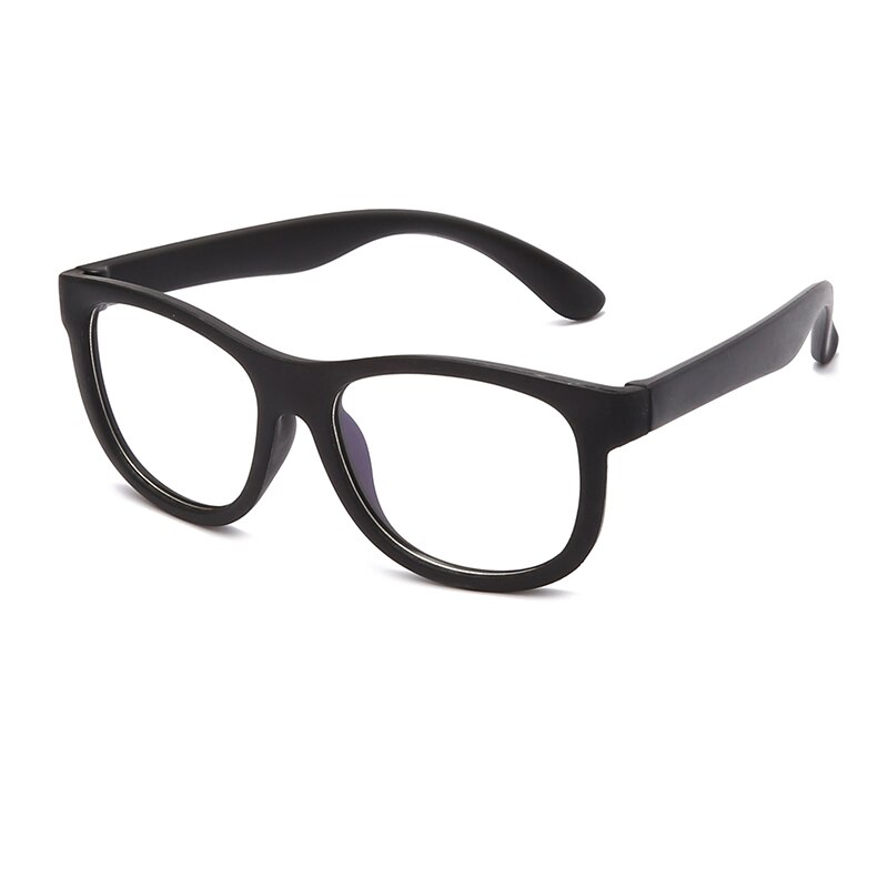 Square Glasses Kids Anti Blue Light Blocking Optical Frame Children Eyeglasses Girl Boy Clear lenses UV400 Anti Glare: black