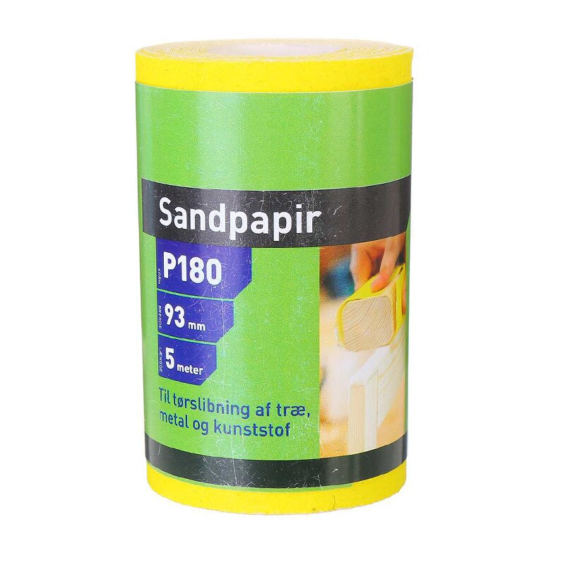 Grit 40 60 80 120 180 5M Fast Sandpaper 1pc Yellow Aluminium Oxide Sanding Roll Woodwork Metalwork Hand Abrasive Tool: p180