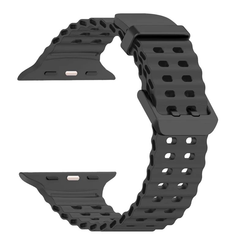 Band voor Apple Watch Ultra 2 49 mm 45 mm 44 mm 42 mm 38 mm 41 mm 40 mm Siliconen Oceaanriem voor iWatch-serie 10 9 8 7 se 5 4 3 Correa