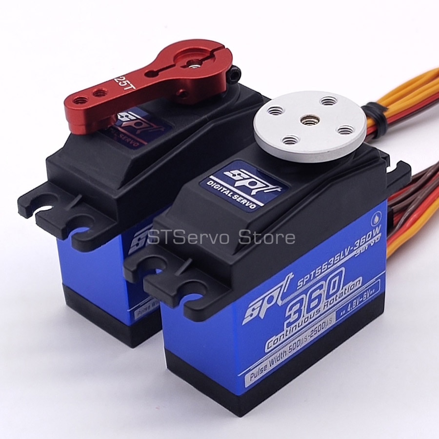 SPT5525LV-360 25kg SPT5535LV-360 35kg full metal gears standard digital servo 360 continuous rotation rotary RC Crawler capstan