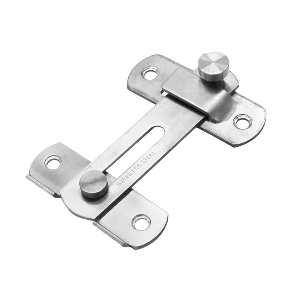 90 Degree Hasp Latches Stainless Steel Sliding Door Chain Locks Security Tools Hardware for Window Cabinet Hotel Home: Default Title